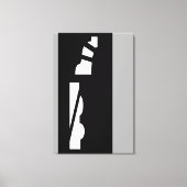 Digitale Abstrakte Schwarzweiß-, Weiß- und Graukan Leinwanddruck (Vorderseite)