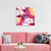 Digitale Abstrakte Stipple Art Leinwand (Insitu (Wohnzimmer))