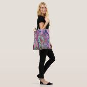 Digitale Abstrakte Totasche Trendy pink & minze Tasche (Am Model)