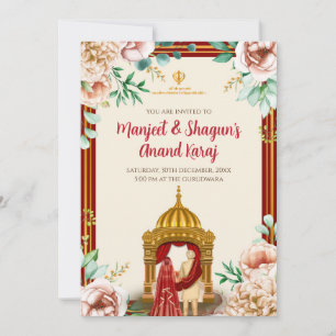 Digitale Anand Karaj Einladung Sikh Einladungen