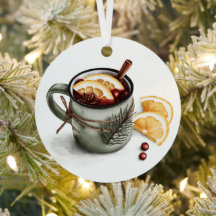 digitale Aquarellbild eines gemütlichen Winters m