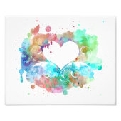 Digitale Aquarellbilder | Hearts Cutouts Fotodruck (Vorne)