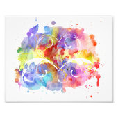 Digitale Aquarellbilder | Hearts Cutouts Fotodruck (Vorne)