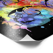 Digitale Aquarellbilder | Hearts Cutouts Fotodruck (Ecke)