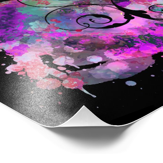 Digitale Aquarellbilder | Hearts Cutouts Fotodruck (Ecke)