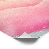 Digitale Aquarellkunst Poodle mit Blume Poster (Ecke)