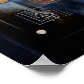 Digitale Artwork stoische menschliche Profile Nebe Poster (Ecke)