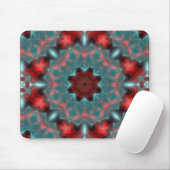 Digitale Ausrüstung hammert Glas rot und zyanisch Mousepad (Mit Mouse)