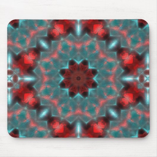 Digitale Ausrüstung hammert Glas rot und zyanisch Mousepad (Vorne)