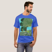 DIGITALE BAUM- UND GÄNSEBLÜMCHEN-KUNST T-Shirt (Vorne ganz)