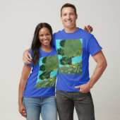 DIGITALE BAUM- UND GÄNSEBLÜMCHEN-KUNST T-Shirt (Unisex)