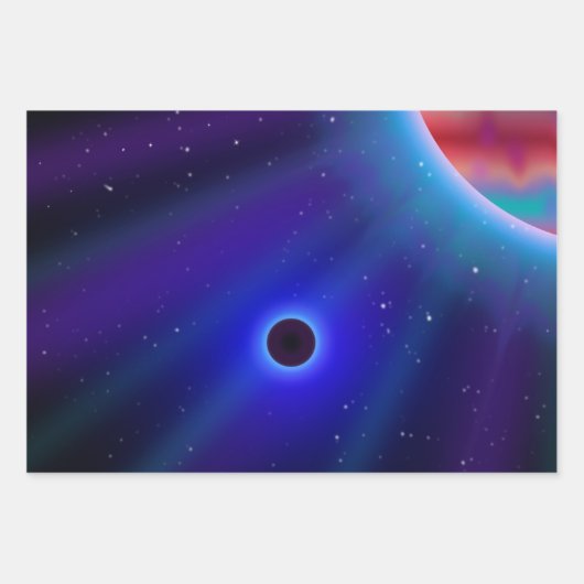 Digitale Bilder im Weltraum Geschenkpapier Set (Vorderseite 2)