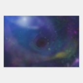 Digitale Bilder im Weltraum Geschenkpapier Set (Vorderseite)