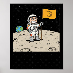 Digitale Bitcoin-Währung und Blockchain-Technologi Poster