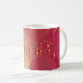 Digitale Blase in Rosa und Orange Kaffeetasse (VorderseiteRechts)