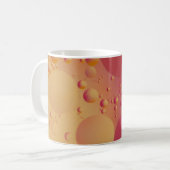 Digitale Blase in Rosa und Orange Kaffeetasse (Vorderseite Links)
