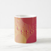Digitale Blase in Rosa und Orange Kaffeetasse (Mittel)