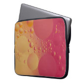 Digitale Blase in Rosa und Orange Laptopschutzhülle (Vorderseite Links)
