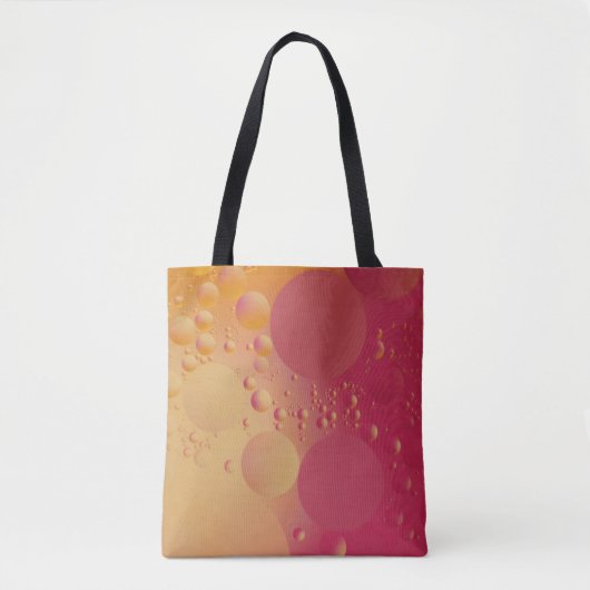 Digitale Blase in Rosa und Orange Tasche (Vorderseite)