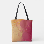 Digitale Blase in Rosa und Orange Tasche (Rückseite)