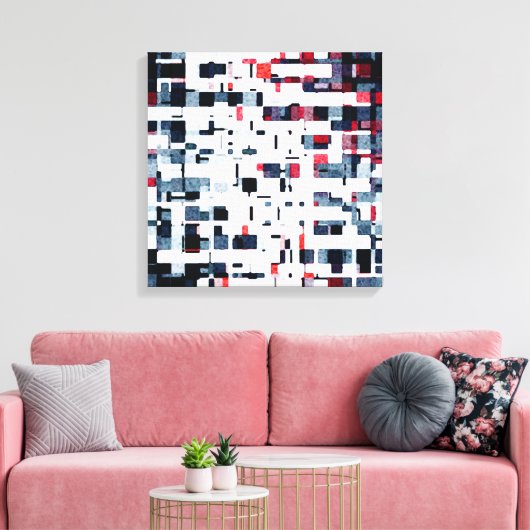 Digitale Blöcke Leinwanddruck (Insitu (Wohnzimmer))
