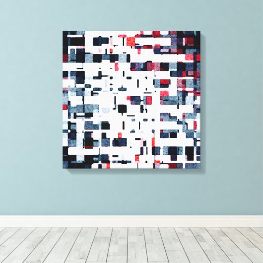 Digitale Blöcke Leinwanddruck (Insitu (Holzboden))