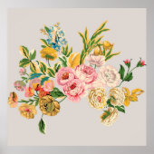 Digitale Blume Aquarellbild. Handbuch oder Poster (Vorne)