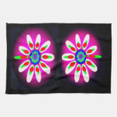 Digitale Blume Geschirrtuch (Horizontal)