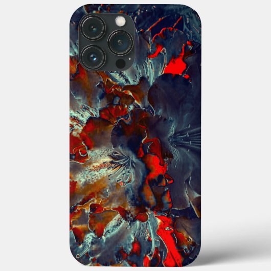 Digitale Blume in Asche und Kohle über Kohlen 3 Case-Mate iPhone Hülle (Rückseite)