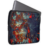 Digitale Blume in Asche und Kohle über Kohlen 3 Laptopschutzhülle (Vorne Rechts)