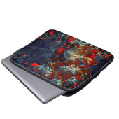 Digitale Blume in Asche und Kohle über Kohlen 3 Laptopschutzhülle (Vorne Knopf)