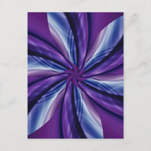 Digitale Blume lila Nr. 2, erstellt von Tutti Postkarte