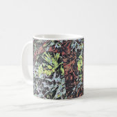 Digitale Blume mit Baumstruktur Kaffeetasse (Vorderseite Links)