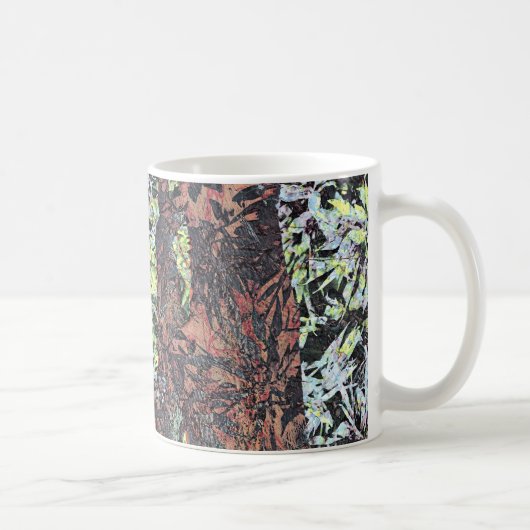 Digitale Blume mit Baumstruktur Kaffeetasse (Rechts)