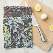 Digitale Blume mit Baumstruktur Küchentuch (Viertel Falte)