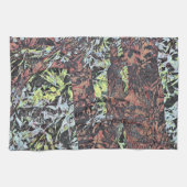 Digitale Blume mit Baumstruktur Küchentuch (Horizontal)