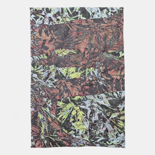 Digitale Blume mit Baumstruktur Küchentuch (Vertikal)