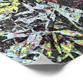 Digitale Blume mit Baumstruktur Poster (Ecke)