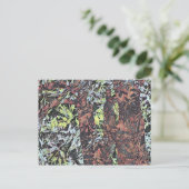 Digitale Blume mit Baumstruktur Postkarte (Stehend Vorderseite)