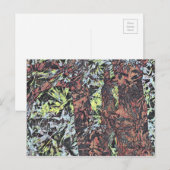 Digitale Blume mit Baumstruktur Postkarte (Vorne/Hinten)