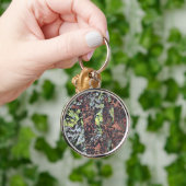 Digitale Blume mit Baumstruktur Schlüsselanhänger (Hand)