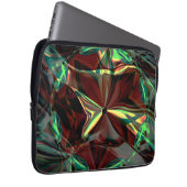 Digitale Blume mit metallischen oder kristallinen  Laptopschutzhülle (Vorne Rechts)
