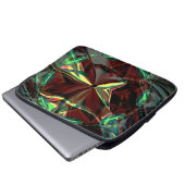 Digitale Blume mit metallischen oder kristallinen  Laptopschutzhülle (Vorne Knopf)