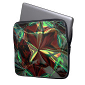 Digitale Blume mit metallischen oder kristallinen  Laptopschutzhülle (Vorderseite Links)