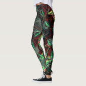 Digitale Blume mit metallischen oder kristallinen  Leggings (Links)