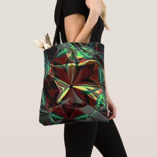 Digitale Blume mit metallischen oder kristallinen Tasche
