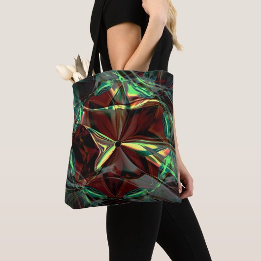 Digitale Blume mit metallischen oder kristallinen Tasche (Von Nahem)
