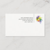 Digitale Blume | Transparent natürlich Visitenkarte (Rückseite)