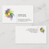 Digitale Blume | Transparent natürlich Visitenkarte (Vorne/Hinten)