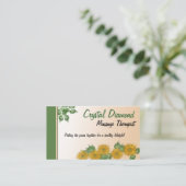 Digitale Blume und Leaf-Grenzen Visitenkarte (Stehend Vorderseite)